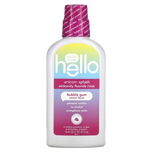Hello, Unicorn Splash Acticavity, ополаскиватель с фтором, жевательная резинка, 473 мл (16 жидк. унц.)