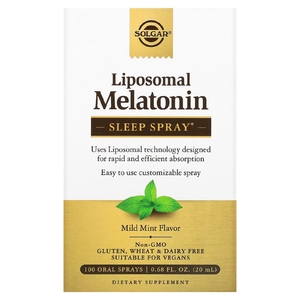 Solgar, Liposoman Melatonin, спрей для сна, мягкая мята, 100 спреев для полости рта, 20 мл (0,68 жидк. Унции)