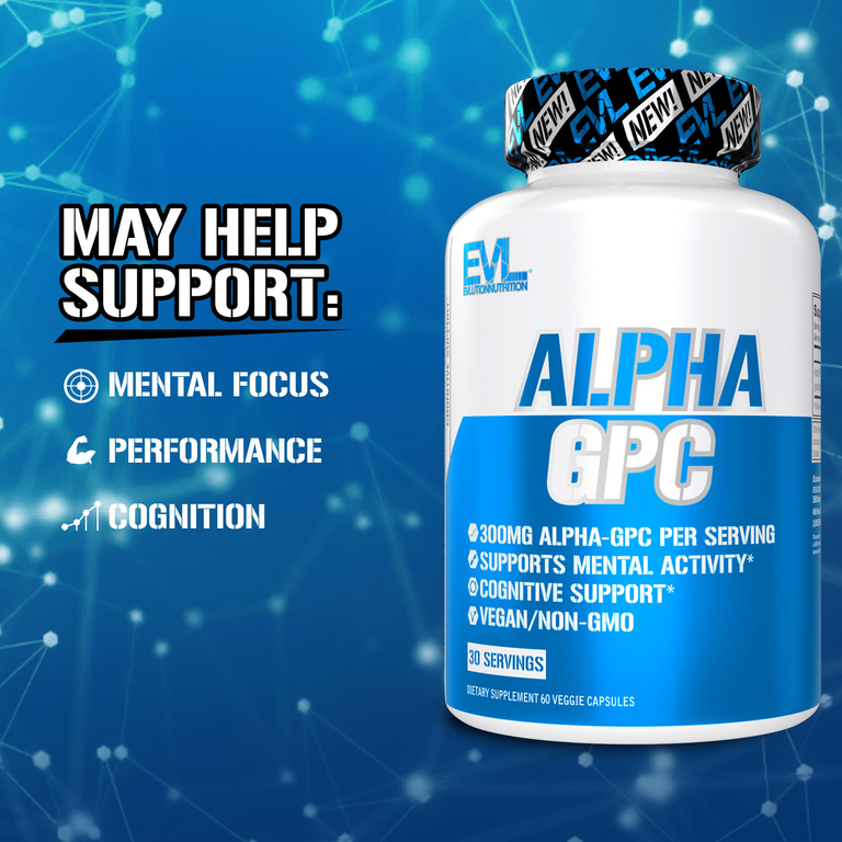 EVLution Nutrition, Alpha GPC, 150 мг, 60 растительных капсул