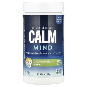 Natural Vitality, CALM®, Mind, добавка с магнием и L-теанином, смесь для приготовления напитка, мед и ромашка, 168 г (6 унций)
