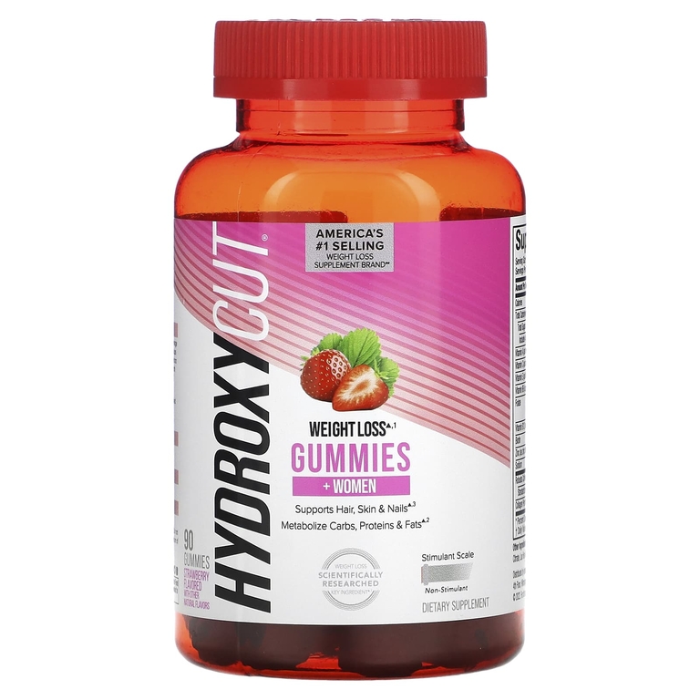 Hydroxycut, Жевательные мармеладки для женщин и с клубникой, 90 жевательных таблеток