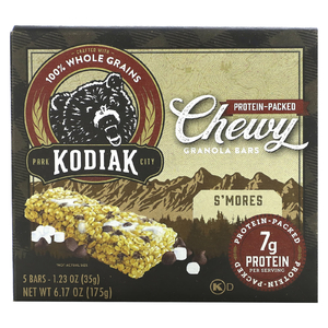 Kodiak Cakes, Жевательные батончики из гранолы, S'mores, 5 батончиков, 35 г (1,23 унции) каждый