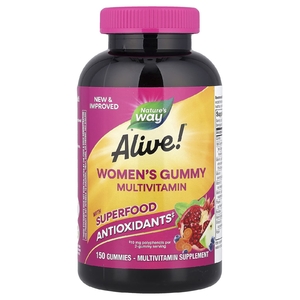 Nature's Way, Alive!®, жевательные мультивитамины для женщин, с ягодным вкусом, 150 жевательных таблеток