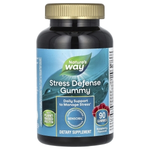 Nature's Way, жевательная таблетка для снятия стресса, со вкусом малины, 90 жевательных таблеток (Товар снят с продажи) 