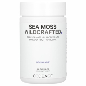 Codeage, морской мох, дикорастущий, 120 капсул