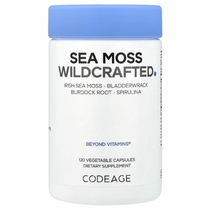 Codeage, морской мох, дикорастущий, 120 растительных капсул