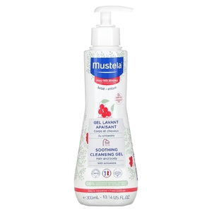 Mustela, Успокаивающий очищающий гель с лимонником, без отдушек, 300 мл (10,14 жидк. Унции)