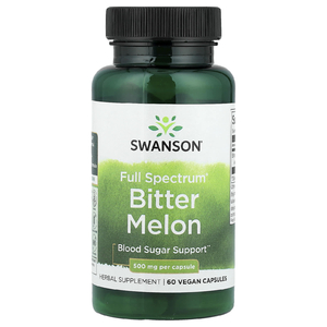 Swanson, Full Spectrum®, горькая дыня, 500 мг, 60 веганских капсул