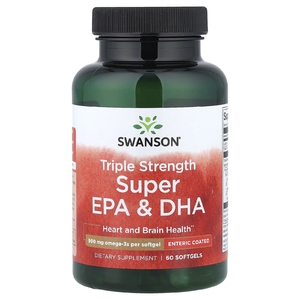 Swanson Vitamins, суперэффективные ЭПК и ДГК, 900 мг, 60 капсул