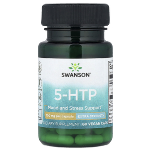 Swanson, 5-HTP, повышенная сила действия, 100 мг, 60 веганских капсул