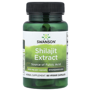 Swanson Vitamins, Экстракт мумие, стандартизированный, 400 мг, 60 растительных капсул