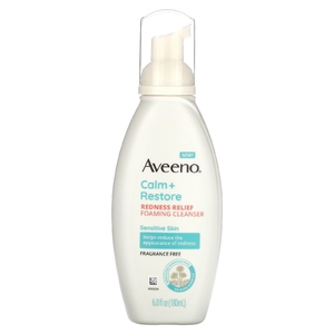 Aveeno, Calm + Restore, пенка для умывания против покраснений, для чувствительной кожи, без отдушек, 180 мл (6 жидк. унций) (Товар снят с продажи) 