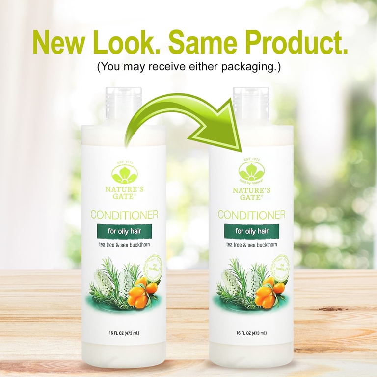 Mild By Nature, Nature's Gate, кондиционер для жирных волос, с чайным деревом и облепихой, 473 мл (16 жидк. унций)