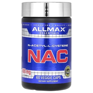 ALLMAX, Essentials, NAC, 600 мг, 60 растительных капсул