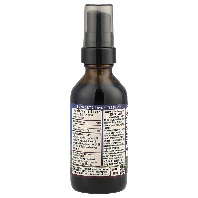 WishGarden Herbs, Kick-Ass ™ Sinus, 59 мл (2 жидк. унц.)