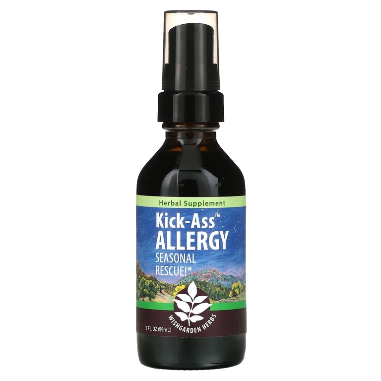 WishGarden Herbs, Kick-Ass ™ Allergy, сезонное средство от аллергии !, 59 мл (2 жидк. унц.)