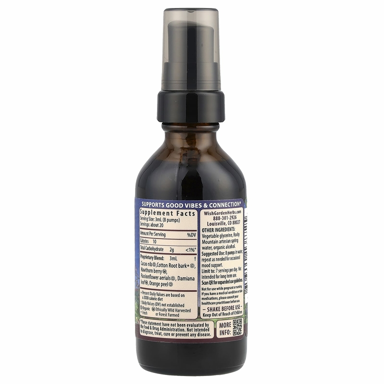 WishGarden Herbs, Liquid ™ Bliss, средство для повышения настроения, 2 эт. унция $ 12.99 (59 мл)