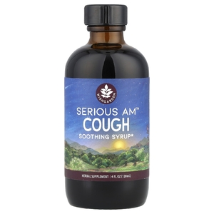 WishGarden Herbs, Serious AM ™ от кашля, успокаивающий сироп, 120 мл (4 жидк. Унции)