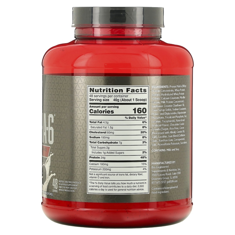 BSN, Syntha-6 Edge®, протеиновая смесь для приготовления напитка, печенье и сливки, 1,92 кг (4,23 фунта)