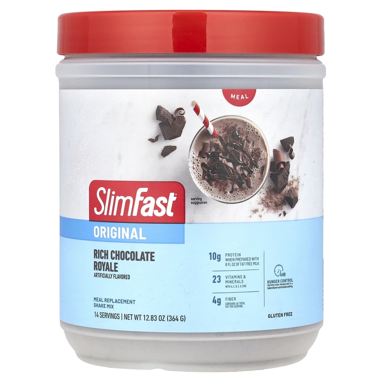 SlimFast, Original, коктейльная смесь для замены приема пищи, насыщенный шоколадный вкус, 364 г (12,83 унции)
