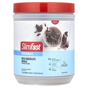 SlimFast, Original, коктейльная смесь для замены приема пищи, насыщенный шоколадный вкус, 364 г (12,83 унции)