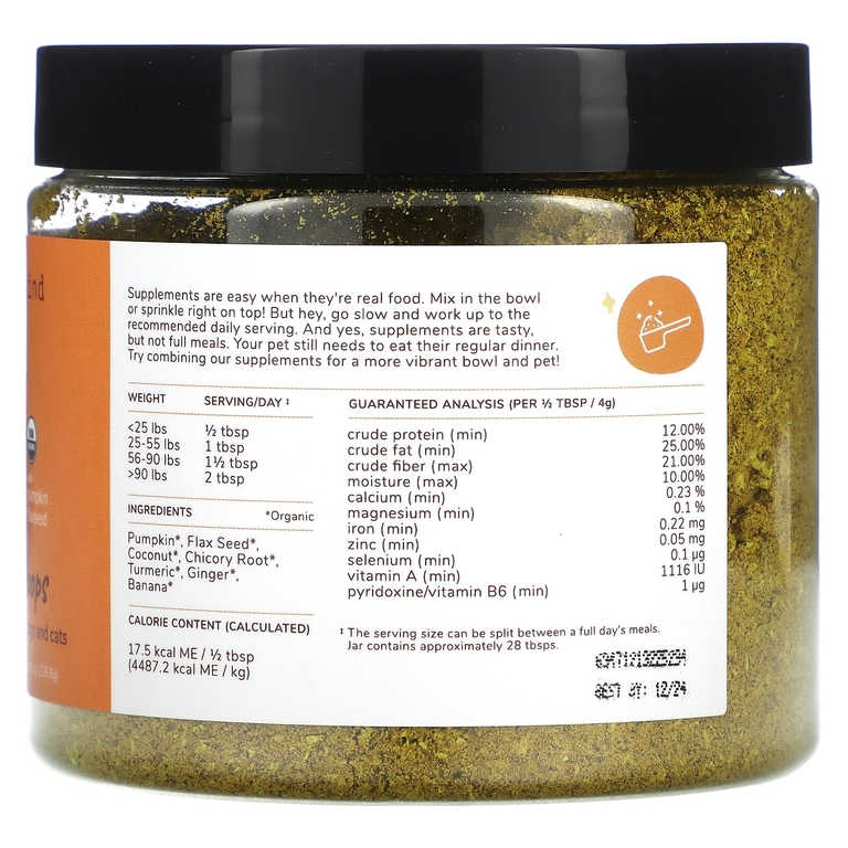 Kin+Kind, Healthy Poops, добавка для здорового пищеварения, с тыквой и семенами льна, для собак и кошек, 226,8 г (8 унций)