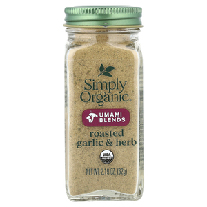 Simply Organic, Смеси умами, жареный чеснок и травы, 62 г (2,19 унции)