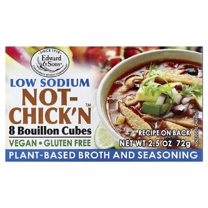 Edward & Sons, Not-Chick'n™, бульонные кубики, с низким содержанием натрия, 8 штук