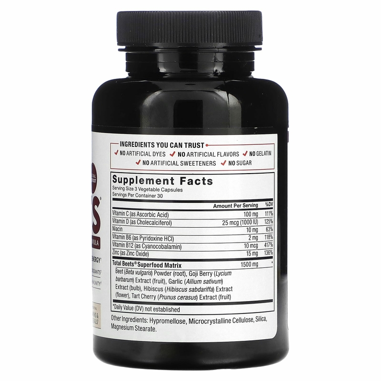 Force Factor, Total Beets®, свекла, суперфуд, 90 вегетарианских капсул (Товар снят с продажи) 