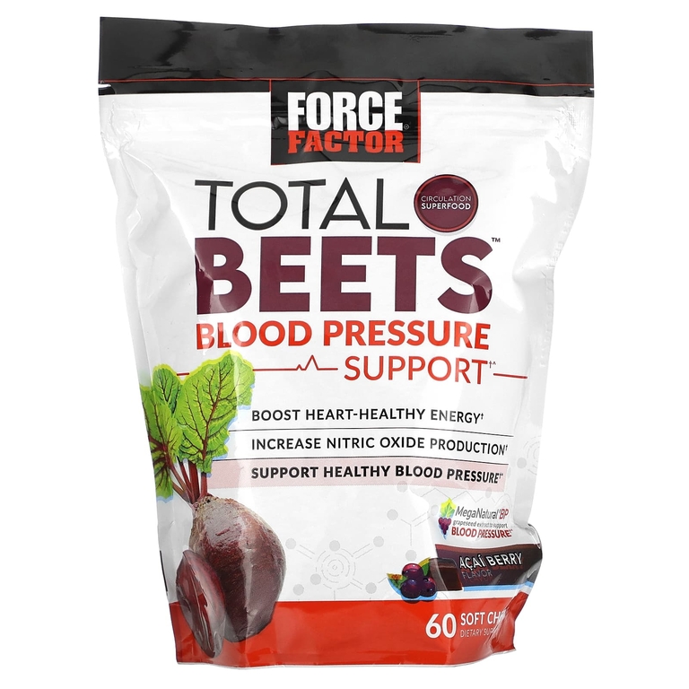 Force Factor, Total Beets®, ягоды асаи, 60 жевательных таблеток Superfood