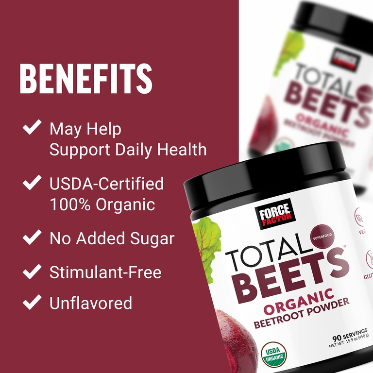 Force Factor, Total Beets, органический порошок из свеклы, 450 г (15,9 унции)