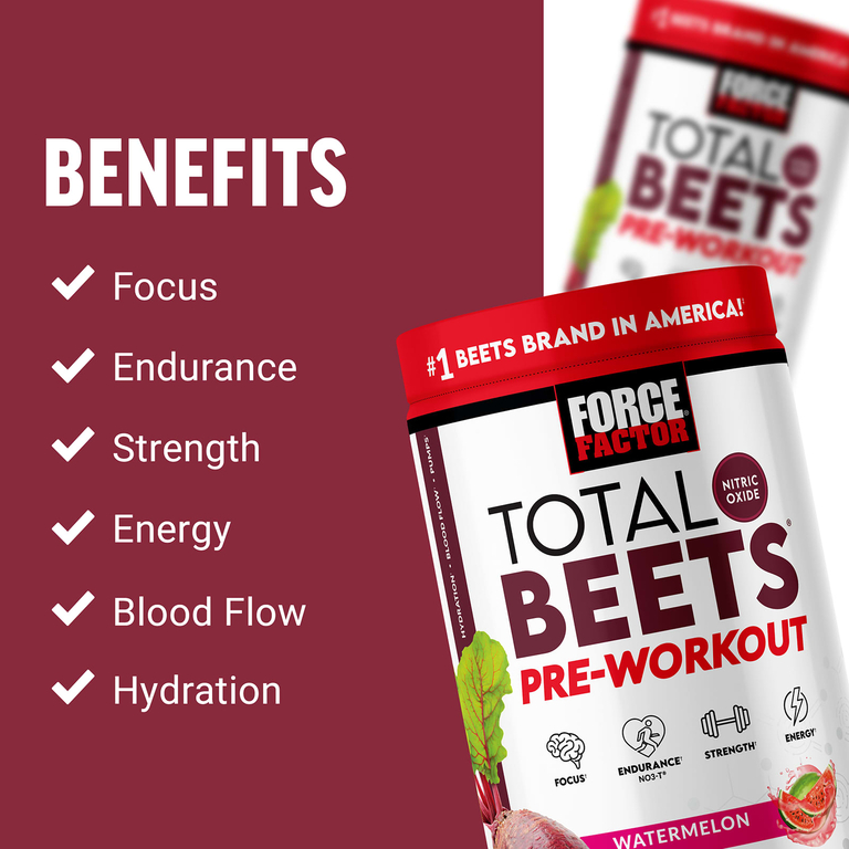 Force Factor, Total Beets, перед тренировкой, арбуз, 354 г (12,5 унции)