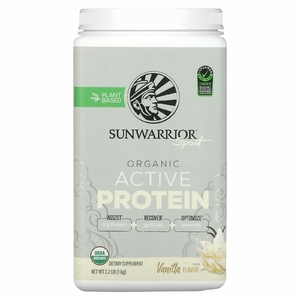 Sunwarrior, Sport, органический активный протеин, ваниль, 1 кг (2,2 фунта)