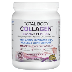 Natural Factors, Total Body Collagen, биоактивные пептиды, гранат, 500 г (1 фунт 1 унция)