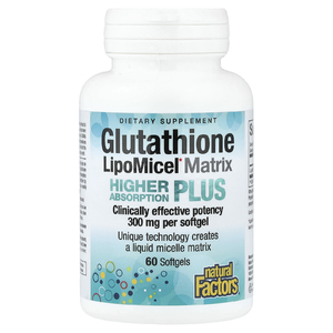 Natural Factors, Glutathione LipoMicel Matrix, 60 капсул (300 мг в каждой капсуле)