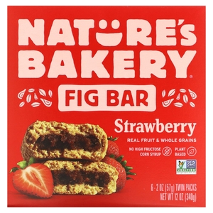 Nature's Bakery, Инжирный батончик, клубника, 6 двойных пакетиков по 57 г (2 унции)