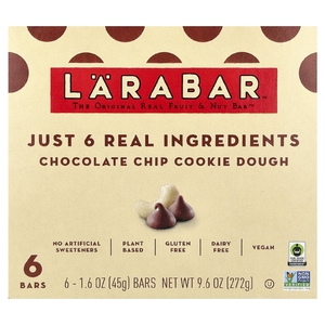 Larabar, Real Fruit & Nut Bar™, батончик с шоколадной крошкой, 6 батончиков по 45 г (1,6 унции)
