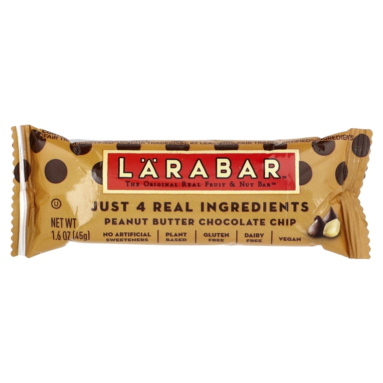 Larabar, The Original Real Fruit & Nut Bar™, арахисовая паста и шоколадная крошка, 6 батончиков по 45 г (1,6 унции)