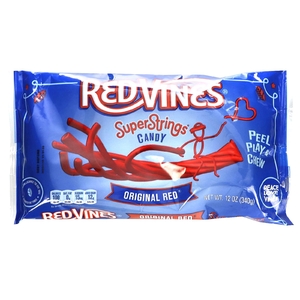 Red Vines, SuperStrings, красное, красное, 340 г (12 унций) (Товар снят с продажи) 