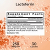 Jarrow Formulas, Лактоферрин, сублимированный, 250 мг, 30 капсул