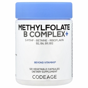 Codeage, Methylfolate B Complex+, комплекс витаминов группы B с метилфолатом, 120 растительных капсул