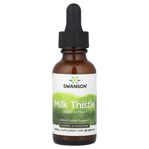 Swanson Vitamins, жидкий экстракт расторопши, без спирта и сахара, 29,6 мл (1 жидк. унция)