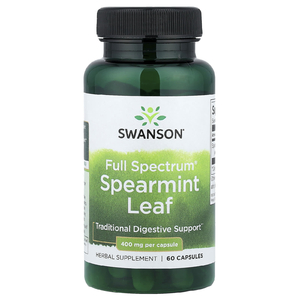 Swanson Vitamins, Full Spectrum®, лист мяты кудрявой, 400 мг, 60 капсул