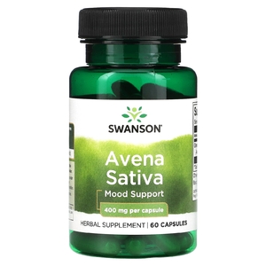 Swanson, Avena Sativa, 400 мг, 60 капсул (Товар снят с продажи) 