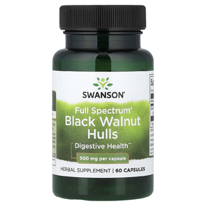 Swanson Vitamins, Full Spectrum®, скорлупа чёрного ореха, 500 мг, 60 капсул