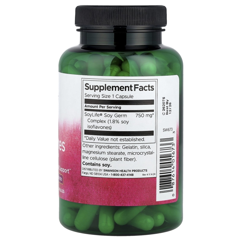 Swanson Vitamins, Изофлавоны сои, 750 мг, 120 капсул