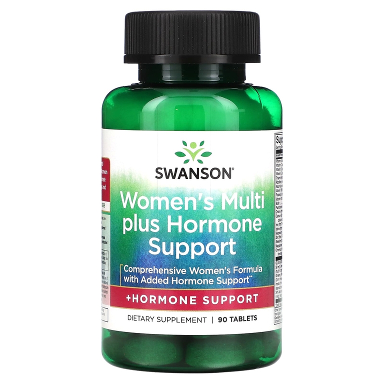 Swanson, Multi Plus Hormone Support для женщин, 90 таблеток