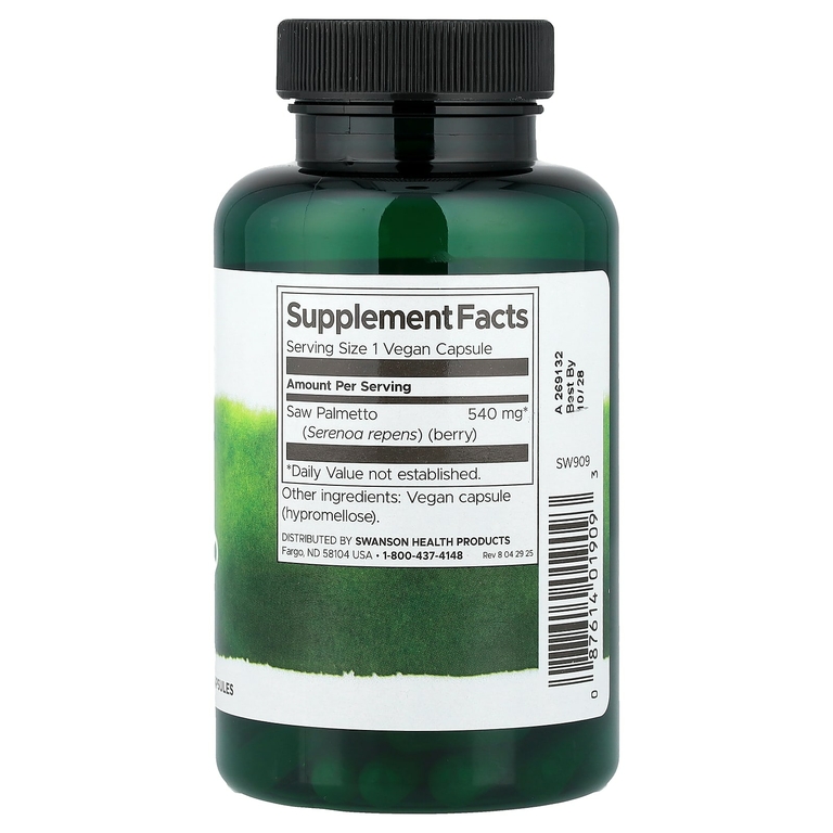 Swanson Vitamins, Full Spectrum®, сереноя, 540 мг, 100 веганских капсул