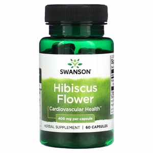 Swanson, Цветок гибискуса, 400 мг, 60 капсул (Товар снят с продажи) 