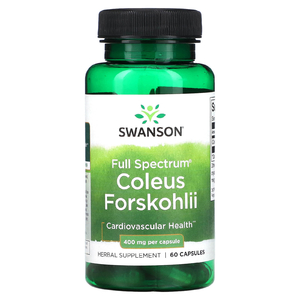Swanson, Coleus Forskohlii полного спектра, 400 мг, 60 капсул